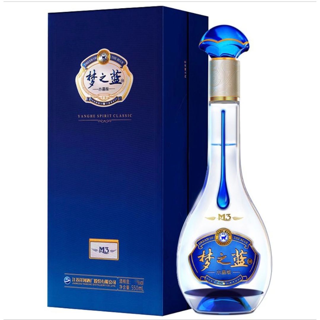 Yanghe Dream Blue M3 Baijiu 52% ABV - 550ml