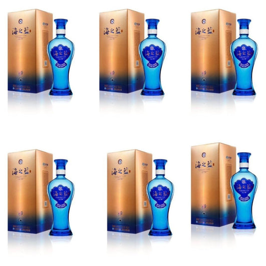Yanghe Ocean Blue Baijiu 52% ABV Set of 6 - 480ml